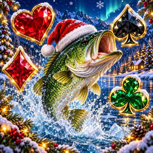 Big Catch Bass Fishing Christmas cover art