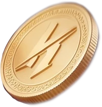 Gold coin icon representing a verified Here2Win account